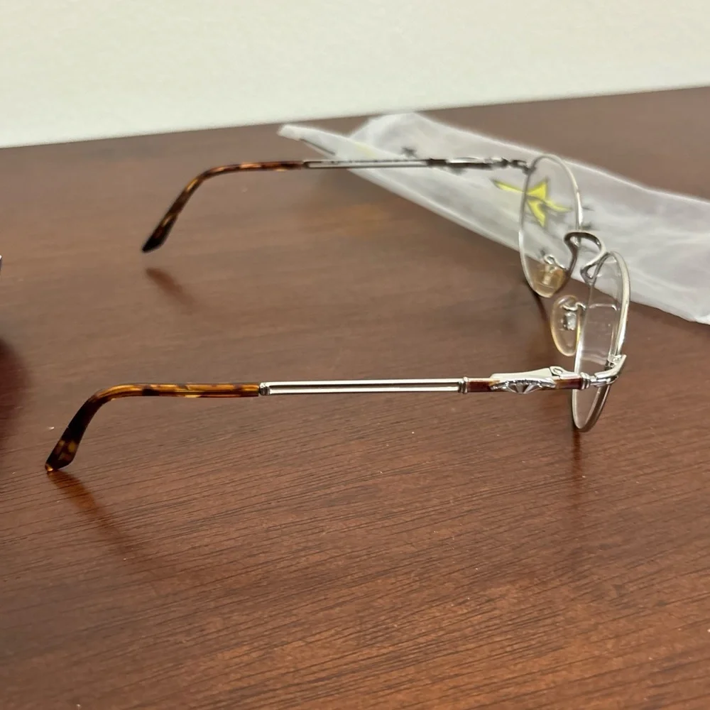 Sting 4153 Eyeglasses Frames Tortoise Gold Round Full Rim Silver
